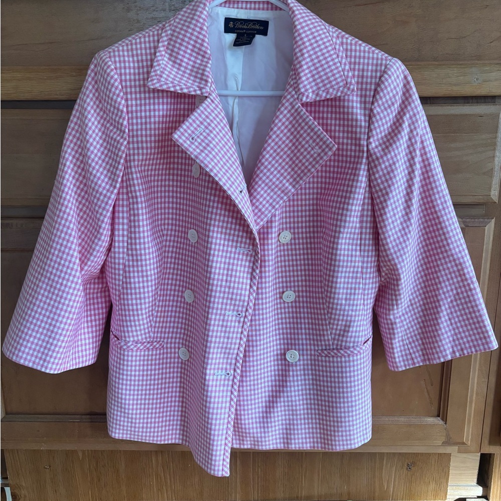 Brooks Brothers Pink Checkered Women's Blazer